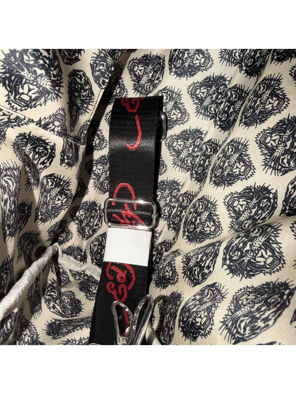 Ed Hardy Love Kills Slowly Tattoo Print Black Shoulder Bag Y2K New Purse Womens - Picture 6 of 8